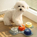 Dog Button Set with Mat and Stickers, Trainable and Recordable Communication