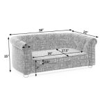 Pet Sofa With Arc-shaped Backrest And Armrests, Contemporary Rectangular Pet - Image 10