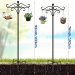 Two Heavy Duty 76 Inch Outdoor Metal Shepherd's Hooks Traditional Double Bird - Image 6