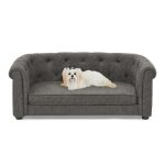 Pet Sofa With Arc-shaped Backrest And Armrests, Contemporary Rectangular Pet - Image 9