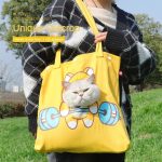 Pet Canvas Shoulder Bag, Cute Animal ShapedCat Carrier Canvas Bags,Portable Pet Canvas - Image 2