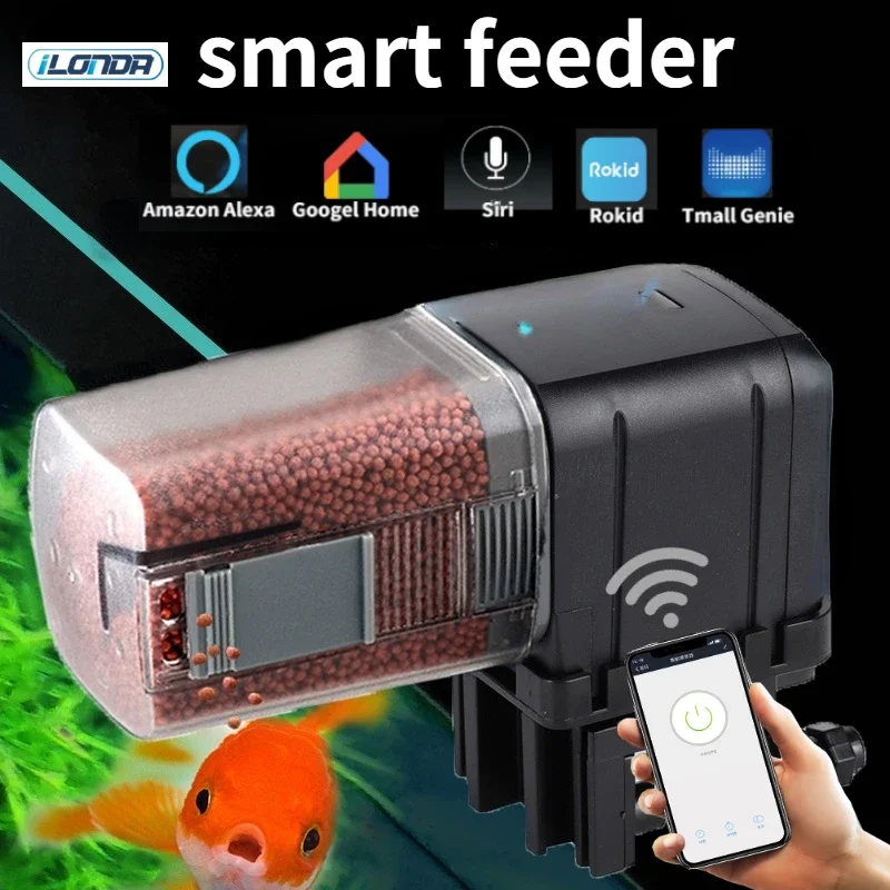 Automatic Aquarium Fish Tank Feeder Timing/Wifi Wireless Smart Phone App Intelligent Automatic Aquarium Fish Tank Feeder Timing/Wifi Wireless Smart Phone App Intelligent